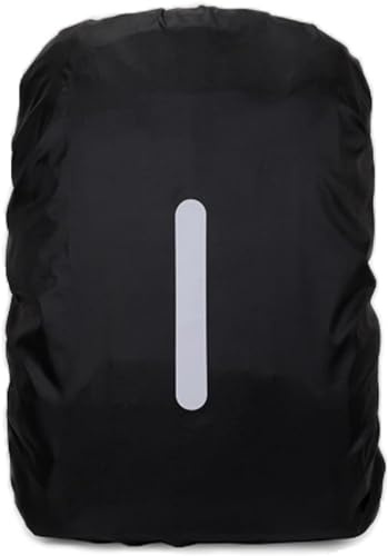 1 Pezzi Parapioggia per Zaino di Riflettente, Copertura per Pioggia di Zaino con Strisce Riflettenti, Zaino per Pioggia Impermeabile Outdoor Zaino Parapioggia per Escursionismo Campeggio Ciclismo