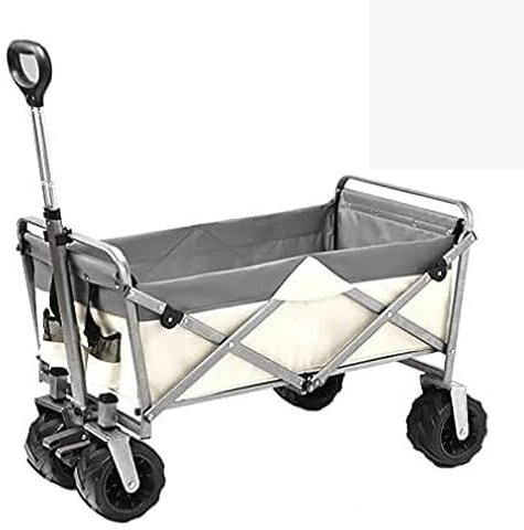RUVOO Bollerwagen Faltbar Handwagen Campingwagen Zusammenklappbarer Wagen, Robuste Universalräder Und Teleskopgriff, Strand-Angelwagen Für Camping, Lebensmittel, Sport Strandwagen Transportwagen