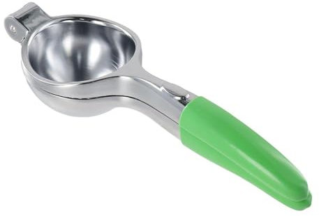 hobbyme Exprimidor de limón de acero inoxidable, mango ergonómico antideslizante, diseño de agarre antideslizante manual, fácil y profesional, exprimidor de limón, naranja y cítricos, exprimidor de