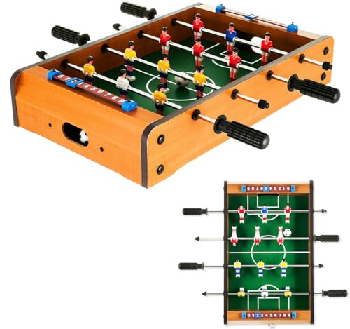 Crystals Table Football - Table Top Football Game - Wooden Foosball Table Top For Kids and Adults - Xmas Gift