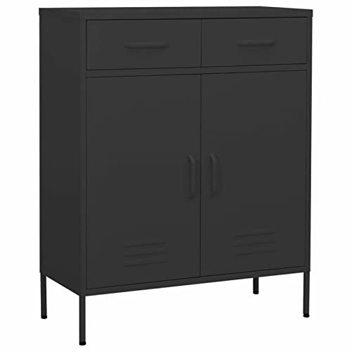ARKEM Lagerschrank Anthrazit Stahlschrank 80x35x101,5 cm Stahl Ordnerschrank