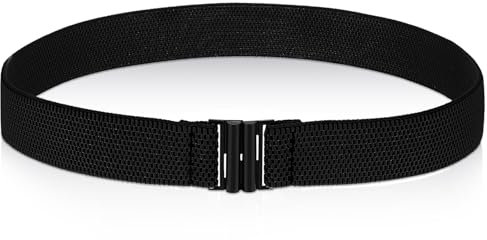 Molain Damen Stretchy Skinny Taillengürtel, Breite dehnbare Gürtel für Damen, Vintage elastischer Taillengürtel Elastischer Gürtel Langlebig Elastischer Gürtel für Jeans Hosen Kleid(Schwarz)