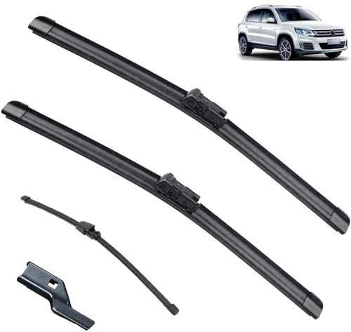 Auto-Wischer, Wischerblätter-Set für vorne und hinten, kompatibel mit VW Tiguan MK1 2007–2017 2016, Windschutzscheibe, 24Zoll + 21Zoll + 13Zoll(Front Rear 3pcs)