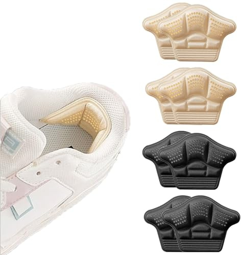 GJNMYSD 4 Pairs Self-Adhesive Heel Grips for Loose Shoes