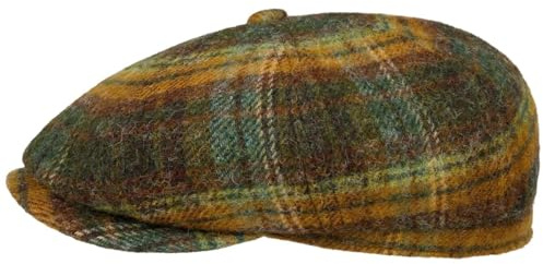 Stetson Hatteras Flatcap Kariert 100% Schurwolle Herren Herbst Winter