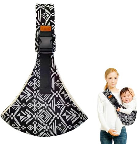 Forhome Tragetuch Baby - Verstellbare Ergonomische Babytrage Für Neugeborene Ab Geburt - Praktischer Tragegurt (Schwarz)