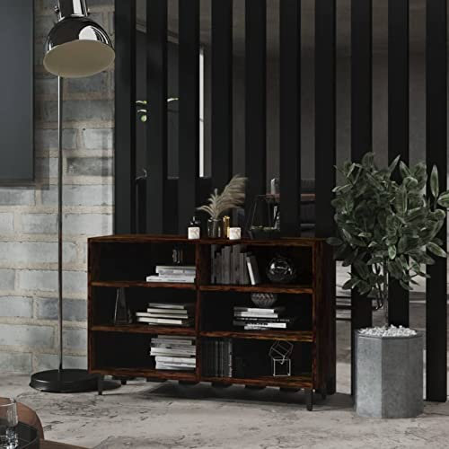 Somanki Sideboard, Kommode Schlafzimmer, Kommoden & Sideboards, Wohnzimmerschrank, Flur Kommode, Zimmer Möbel, Räuchereiche 103,5x35x70 cm Spanplatte