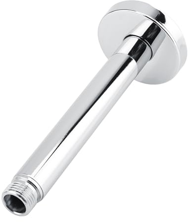 Braccio doccia a parete, braccio doccia in acciaio inox, braccio doccia rotondo in acciaio inox, supporto da parete per soffione doccia a soffitto bagno (6
