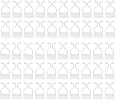 Clip Plante Grimpante,50 Pièces Attache Plante Grimpante,Clip Plante Grimpante Mur,Clip de Support pour Plantes Grimpantes,Clips de Plante Auto-adhésif, pour Support des Plantes de Jardinage,Blanc