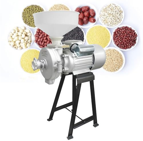 CAFIEDR Molinillo de Granos, Molinillo de maíz, eléctrico, 3000 W, máquina trituradora de Granos Comercial de Servicio Pesado, Molinos de harina de alimentación Seca para Cereales, ar(1500 W)