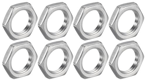 QUARKZMAN 8pz Dado Esagonale per Raccordi a Tubo in Ghisa, Dado Esagonale in Acciaio Inossidabile 304 PT 1/2 Filettatura Femmina per Fissaggio Idraulico, Idropulitrice