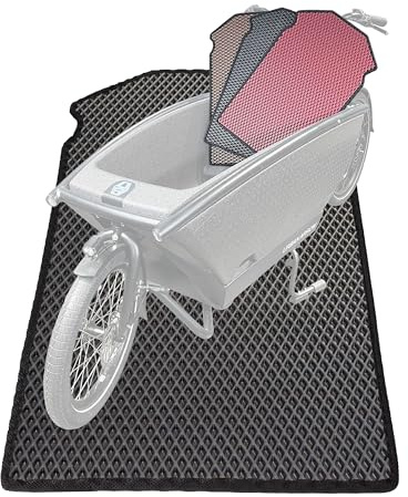 EVA Drive Premium Schutzmatte für Urban Arrow | Passgenaue Lastenrad Fußmatte | Rutschfester Bodenmatte Teppich | Lastenrad Zubehör | Pflegeleicht & Umweltfreundlich | mit Einfassung | Schwarz