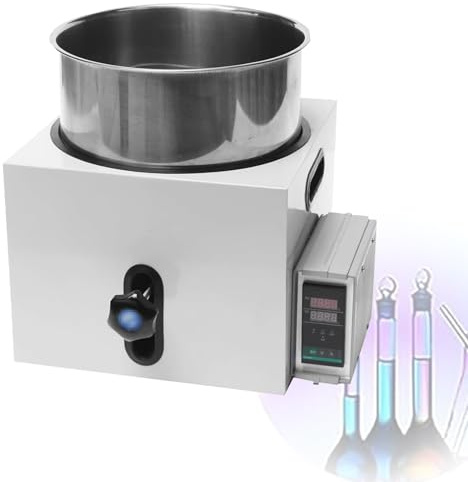 Bain D'eau de Laboratoire Doublure en Acier Inoxydable Appareils de Chauffage Numériques de Type Élévateur Huile et Bain D'eau À Température Constante pour Expériences,3L