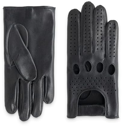 GLOVE STORY Herrkörhandskar i lammskinnsläder svart ofodrad | Tidlös elegans och maximal känslighet | Högkvalitativt tillbehör för raffinerad stil (S), svart, S