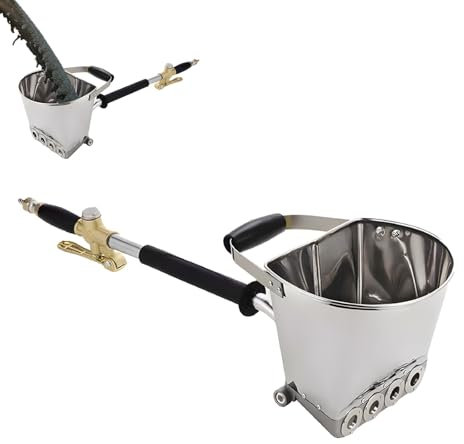 Cement Mortar Spray Gun, Pneumatic Stucco Sprayer with 4 Jets, Wall Texture Sprayer, Plaster Sprayer, Stucco Shovel Hopper, Paint Concrete Sprayer Tool for Wall Painting