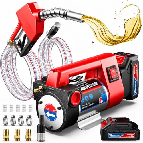 Mxmoonant Cordless Diesel Transfer Pump Kit, 50LPM