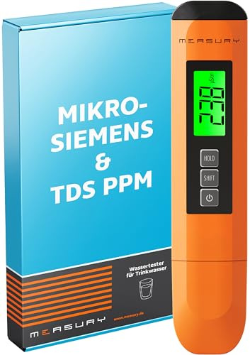 Measury Leitfähigkeitsmessgerät Wasser - EC Messgerät und PPM Messgerät