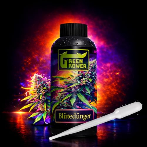 Green Grower Blütedünger, NPK-Dünger für Blütephase, Phosphor & Kalium Formel, Indoor & Outdoor, 0.5L - 10L (0,5L)