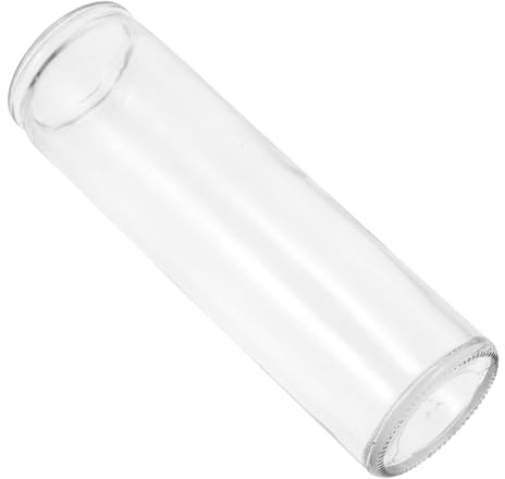 HOMSFOU Zylindrischer Glas-kerzenhalter für Stumpenkerzen Durchsichtiger Glaskerzenhalter für Spitzkerzen Glasbecher als Kerzenständer für Dekoration zu Hause