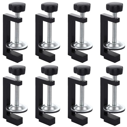 YOUNTHYE 8 Pcs G Clamps for Woodworking, Universal Small Clamps Adjustable Screw Heavy Duty Table Bar Clamp, 10-57mm, for Carpentry DIY Projects Woodworking
