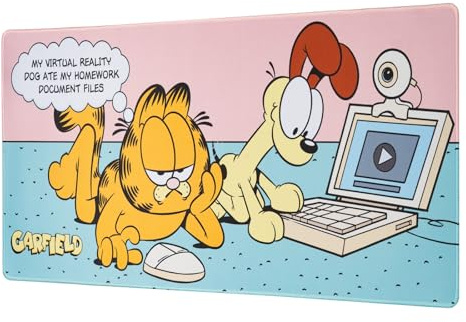 Grupo Erik Garfield Mousepad Groß Mauspad Mousepad XXL Gaming Geschenke | 80 x 35 cm Schreibtischunterlage Mouse Pad Gaming - Rutschfest und Wasserabweisend Desk Mat - Fanartikel PC Accessoires