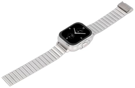 Eujgoov Montre de Fitness 2 sur 1 avec Une Prise en Charge des écouteurs 5.3 pour Les Téléphones (Coque en Argent (Acier argenté))
