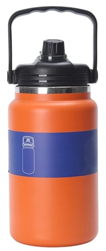 Bouteille D'Eau En Acier | 4 Litres Bouteille Isotherme Sous Vide, en Acier Inoxydable | pour les Boissons Chaudes et Froides, le Café, la Gym, la Randonnée, l'École et le