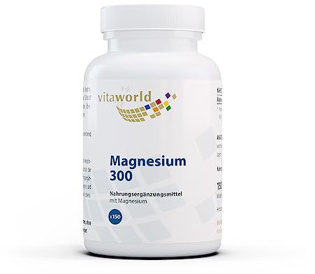 3er Pack Vita World Magnesium 300mg 3 x 150 Tabletten Vegan Apotheker-Herstellung