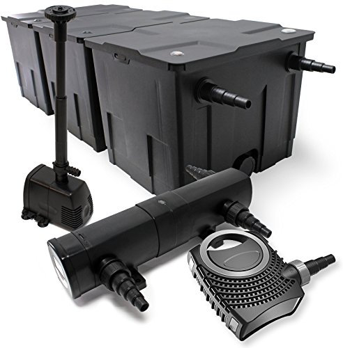 Kit filtro 90000l clarificador estanque 36W UVC 115W Bomba diseño fuente