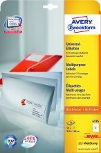 Avery Zweckform© 6176 Universal-Etiketten, 210 x 148 mm, Geeignet fr DHL Online Frankierung, 25 Blatt/50 Etiketten, weiá