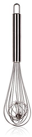 Banchetto culinaria Frusta con Sfera, in Acciaio Inox, Argento, 5.5 x 30 x 5.5 cm