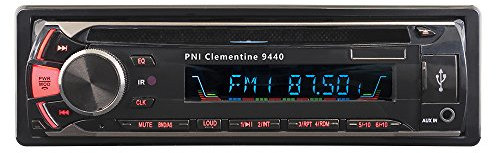 PNI Autoradio DVD Clementine 9440, Stéréo 1 Din, Récepteur Audio Bluetooth Unité Principale Lecteur CD avec Radio FM, Télécommande et Cable iOS, Prise en Charge des Formats MP3/USB/SD/AUX/FM/iPod