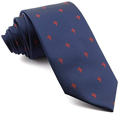 Cencibel Smart Casual Corbata Cruz de Santiago (Marino-Rojo)