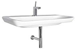 Pozzi Ginori - Lavabo 9 a Parete Ceramica Bianco Art.76080000-100 cm, Bianco, A Magazzino