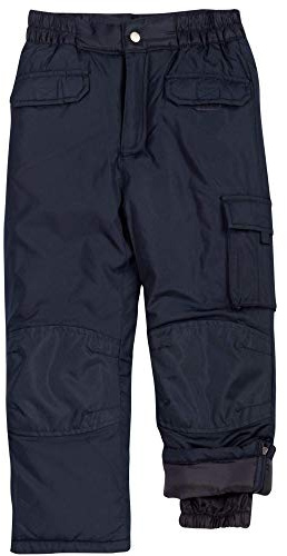 Cherokee Kids Snow Pants - Insulated Heavyweight Waterproof Ski Pants for Boys & Girls - Breathable Winter Gear for Kids, Size 16/18, Black