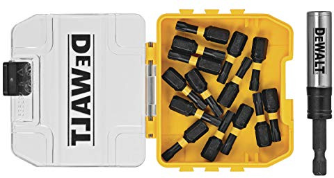 DEWALT FlexTorq Impact Driver Bit Set, Torx, 1/4-Inch x 1-Inch, 15-Piece (DWA3HLD1TX25-15)
