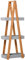 kleankin Scaffale Salvaspazio da Bagno in MDF e Bambù, Forma a Piramide con 3 Mensole, Color Legno e Grigio, 30x18x81cm