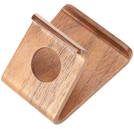 VBESTLIFE Handy-Ständer, Holz-Handyhalterung, Bambus-Holz-Desktop-Tablet-Halter, Für Handy und Tablets(Walnut)