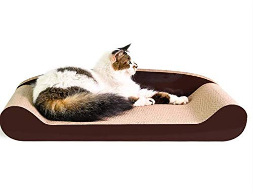 Katze Kratzer Pappe, Gewellte Katze Kratzer Pappe Couch, Kratzmatte Sofa-Bett, Reversible Kratz-Liege-Sofa