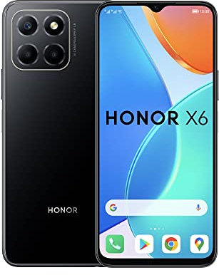 HONOR X6 Mobile Phone, 6.5 Inch Dual SIM Unlocked Smartphone, 50MP Triple Camera, 5000mAh, 4GB+64GB, Android 12(2 Year Warranty)