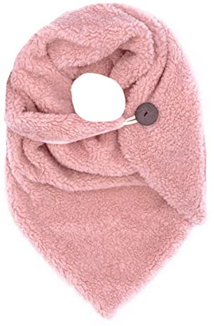 FASHION YOU WANT Damen KuschelSchal, Teddyfell Baumwolle Dreieckstuch Frauen Winterschal Herbstschal Warm Dreieck Schal Halstuch Scarf