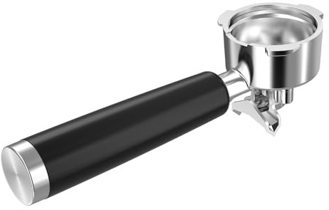 MAttinata 51mm Aluminum Metal Portafilter with Shape Double Spouts, Espresso Machine Handle Replacement Parts, 3 Ears Cafe Bracket Holder for Single & Double Filter Baskets