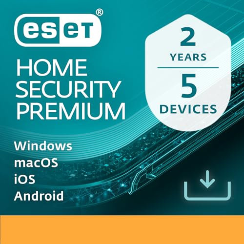 ESET HOME Security Premium 2026 │ 5 Devices │ 2 Years │ Antivirus, Firewall, VPN, Safe Banking, Safe Browsing, Webcam Protection, Secure Data, ESET Folder Guard | Activation key by email