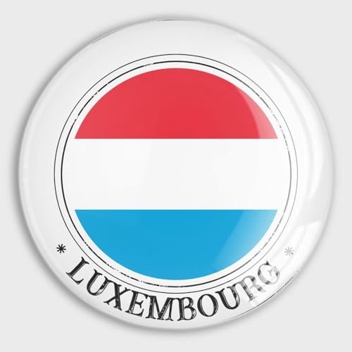 Evans1nism Kühlschrankmagnete mit Luxemburger Flagge, Glas, Nationalstolz, starke Magnete, Urlaubsflaggen, Whiteboard-Magnete, niedliche Magnetaufkleber für Winterurlaub, Metalltür, Garage, Auto, 4