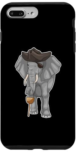 Elephant Pirate Jambe de bois Coque pour iPhone 7 Plus/8 Plus