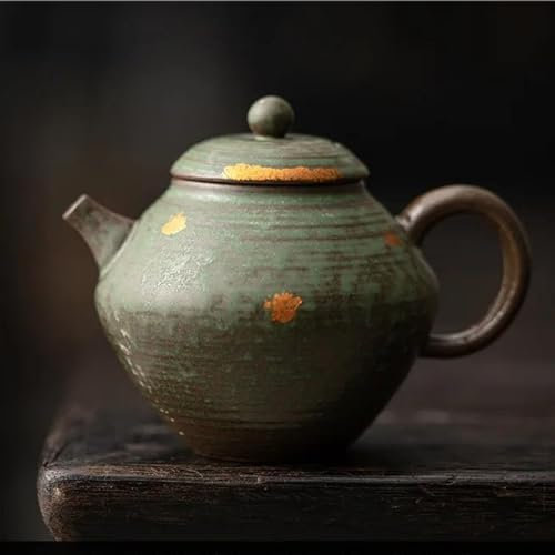 Teeservice Für Erwachsene Haushalt Tee Wasserkocher Mit Filter Cafés Liefert Ornamente Luxus Bronze Glasierte Teekanne Japanische Alte Rock Schlamm Kunst Topf 160 Ml Teekanne Teeservice Teekannen(A)