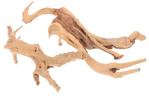 MERRYHAPY 2stücke Naturholz Driftwood Für Aquarium Dekoration Echtholz Wurzeln Zufällige Farben Und Formen Für Aquarien Und Terrarien Lebendige Landschaftsgestaltung