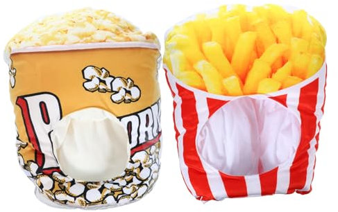 SHOWERORO Juego De 2 Sombreros Con Forma De Palomitas De Maíz Y Patatas Fritas Accesorios Para Fotos Coloridos Y Cómodos Para Fiestas