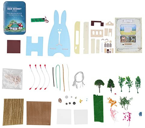 Restokki Kit in miniatura per casetta assemblata fai-da-te, in legno fai-da-te per bambini
