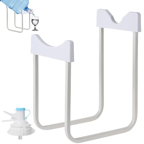 Support De Bouteille d'eau De 3 À 5 Gallons avec Porte-tronçon De Buse De Donneur pour Ouverture, Support Distributeur d'eau Anti-Fuite avec Versement, Base sans Glissement Et Vanne À Débit Rapide